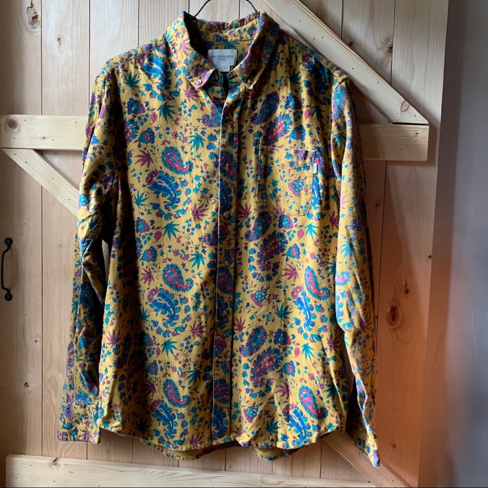 OBEY PROPAGANDA Paisley Flannel Long Sleeve. M